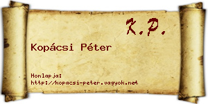 Kopácsi Péter névjegykártya